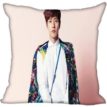 Fundas de almohada de seda cuadradas personalizadas, estampado de Kpop Park Hae Jin, 40x40cm,35x35cm, de satén de un lado con logotipo personalizado 2024 - compra barato