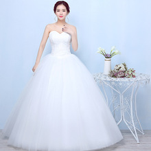 Popodion свадебное платье размера плюс свадебное платье с кружевами без бретелек Свадебные платья WED90528 2024 - купить недорого