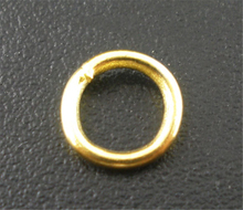 DoreenBeads-Anillos abiertos de color dorado para hacer joyas, accesorios básicos, anillos de salto circulares para bricolaje, accesorios de joyería de 6x1mm, 500 Uds. 2024 - compra barato