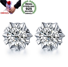 OMH wholesale Fashion jewelry snow flowers Crystal 925 sterling silver Stud earrings YS100 2024 - buy cheap