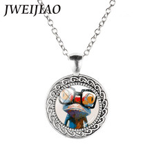 JWEIJIAO Cartoon Glasses  Necklace Pug Monkey Tortoise Art Oil Painting Jewelry Necklace For Kids Xmas Birthday Gift TB59 2024 - buy cheap