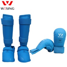 Wwing-Conjunto de guantes de espinilleras para Karate, boxeo, Muay Thai, entrenamiento de artes marciales, entrenador de piernas, equipo Protector 2024 - compra barato
