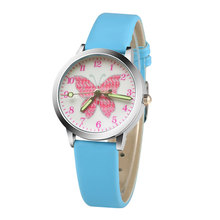 Reloj de cuarzo con dibujos de mariposas para niños, reloj de cuarzo para niños y niñas, regalo para el Día de los niños, 2019 2024 - compra barato