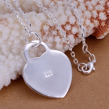 Silver color gorgeous Fashion charming popular exquisite cordate classic necklace noble luxury silver jewelry P138 2024 - buy cheap