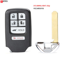 Keyecu-llave remota de repuesto para coche, mando a distancia de 6 botones, chip ID47 de 313,8 MHz, para Honda Odyssey 2014, 2015, 2016, 2017, Fcc:KR5V1X 2024 - compra barato