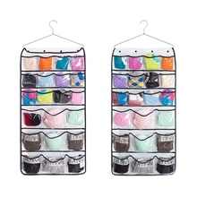 Transparent Double-Side Storage Bags Hanging Closet Cabin Dormitory Bedroom 42 Pockets Dot Grid Organizer Sack 2024 - buy cheap