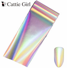 1 roll 4*100CM Holographic Nail Foils Geometric Design Wave Star Nail Art Transfer Foil Transfer Stickers Paper Nail Decals 2024 - buy cheap