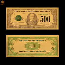 1918 US dollar banknote 500 Dollar 24k Gold Money Fake Banknotes Us Currency Paper Money Collection 2024 - buy cheap