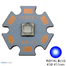 5 шт. 10 Вт Epileds XML2 XM-L2 высокомощный светодиодный излучатель Королевский синий 450нм 16 мм 20 мм медная печатная плата для ночной рыбалки фонарик лампа Высокая 2024 - купить недорого