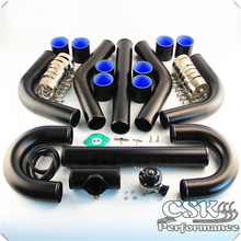 DIY Universal Alloy Intercooler Piping Hose 2.36" 60mm + Turbo Flange Pipe BOV Kit 2024 - buy cheap