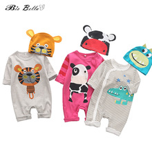 Newborn Clothes Set Cotton Spring Baby Rompers Animal Cotton Infant Clothing Hat+Jumpsuit 2 Pieces Cute Babies Clothes Outfits 2024 - buy cheap