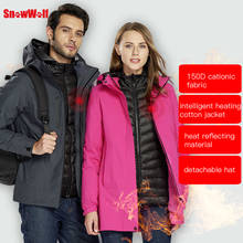 Snowwolf-Chaqueta de Snowboard para hombre, ropa térmica eléctrica con calefacción infrarroja y USB, con capucha, para invierno 2024 - compra barato