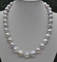 luxury Natural Rare 12-14mm white Kasumi Pearl Necklace 18" 2024 - buy cheap