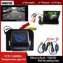FUWAYDA Wireless Color CCD Car Rear View Camera for 2012 Toyota Prius ,with 4.3 Inch foldable LCD TFT Monitor HD 2024 - buy cheap