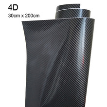 NEW 30cmx200cm 4D Carbon Fiber Fibre Vinyl Film Motorcycle Car Stickers 2024 - buy cheap