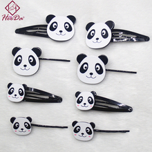 Women Fashion Cute Animal Acrylic Barrettes 2019 New Fun Panda BB Clip Black Korean Trendy Hair Pins Child Creative Accessories 2024 - buy cheap