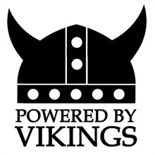 10CM*10.3CM"Powered By Vikings" Vinyl Decal Sticker Swedish Fashion Car Stickers Motorcycle Decals Black Sliver C8-0709 2024 - buy cheap