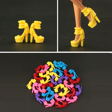 10 пара/лот новые высококачественные желтые туфли на высоком каблуке для Барби принцессы бесплатная доставка 2024 - купить недорого
