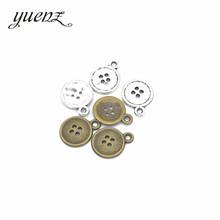 YuenZ 20pcs Antique silver Plated Zinc Alloy Necklaces Pendants Jewelry Button Charms Diy Handmade Jewelry Findings 17*13mm J238 2024 - buy cheap