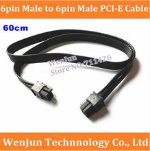 DHL/EMS Free Shipping 6Pin Male to 6-Pin Male PCI-E PCI Express GPU Power Extension Cable 60cm Refined Wire For video card 2024 - buy cheap