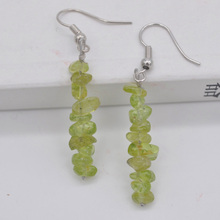 Natural Lucky Handmade Peridot Olivine Beads GEM Earrings Jewelry For Gift T170 2024 - buy cheap