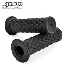 Bjmoto Universal Vintage 7/8" 22MM CNC Motorcycle handlebar grip handlebar Motorbike handlebar grips Cafe Racer Rubber Hand Grip 2024 - buy cheap