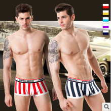 Free shipping!1pcs brand Pink hero moving stripe boxers men fashion men's gay underwear wholesale men's sexy boxer shorts 2024 - buy cheap