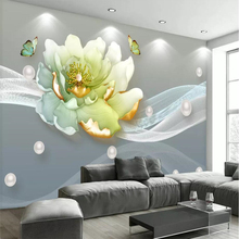 Beibehang-papel tapiz con foto personalizada para decoración del hogar, mural de joyería con flores de peonía en relieve 3D, para sala de estar y dormitorio 2024 - compra barato