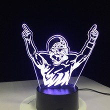 Motocross lanterna noturna masculina campeã, lâmpada de mesa com sensor em 7 cores, usb, novidade para feriados, lâmpada de mesa 3d, presente 2024 - compre barato