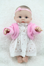 Mini bonecas reborn, bonecas de silicone inteiro, corpo de vinil, 8 peças, realista, crianças, presente 2024 - compre barato