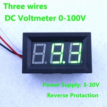 DC 0 V a 99.9 V LED verde voltímetro digital, Metro de voltio del panel del voltaje envío libre dropshipping 2024 - compra barato