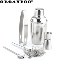 ORGANBOO 5Pcs/set 550ml Stainless Steel Cocktail Shaker Cocktail Mixer Cocktail Mixer Shaker Kit Bars Set Tools 2024 - buy cheap