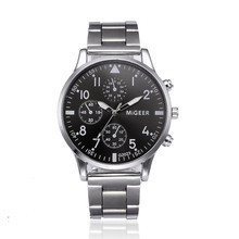 Moda homem de cristal aço inoxidável analógico relógio de pulso de quartzo marca luxo famoso masculino relógios de negócios masculino relogio 2024 - compre barato