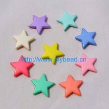 100 pieces/lot Necklace Department,Cartoon Pentagram,28MM Mix Color Acrylic Beads For Jewelry Findings 2024 - buy cheap