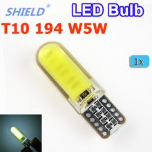 SHIELD LED Bulb T10 LED W5W Lamp 194 COB Silicone Car Light Car-styling White Red Yellow Green Blue Pink Crystal Blue Color 2024 - buy cheap