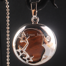 Collar de aleación de Zinc para hombre y mujer, joyería bonita, Ojo de Tigre, media luna, estrella, 1 Uds. PC3910 2024 - compra barato