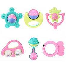 6Pcs Animal Handbells Developmental Toy Bed Bells Kids Baby Toys Rattle Lovely 2024 - buy cheap