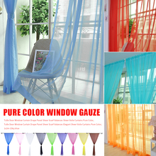 Micro-transparent Curtains For Living Room White Door Window Screening Solid Door Curtains Drape Panel Sheer Tulle 2024 - buy cheap