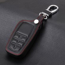 Key Bag For Toyota Hilux Fortuner Land Cruiser Camry Leather Remote Key Case Fob Shell Cover Skin Holder 3 Button 2016 2017 2018 2024 - buy cheap