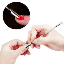 Stainless Steel Cuticle Pusher Trimmer Remover Pedicure Manicure Nail Art 2024 - купить недорого