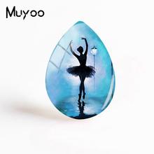 2018 New Ballerina Jewelry Dance Ballet Tear Drop Cabochon Art Handmade Photo Glass Dome Cabochons Gifts Women 2024 - buy cheap