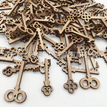 50pcs Key Shaped Unfinished Wood Pieces Crafts Wooden Hanging Embellishments 2024 - buy cheap