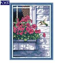 NKF Hummingbird Animal Pattern Handmade Craft Needlework Cross Stitch Embroidery Kit Cross Stitch for Home Decor 2024 - buy cheap