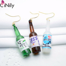 CiNily 2019 pendiente de botellas de cerveza de moda lindo Simple único para mujeres fiesta colgante pendiente de regalo FH8929 2024 - compra barato