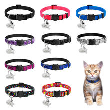 Safety Breakaway Cat Collars Quick Release Kitten Collar Personalized Custom Cats Collar Necklace with Bell for Cat Kitty Puppy 2024 - buy cheap
