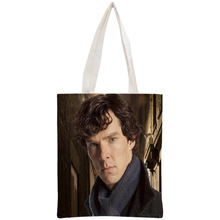 Custom Benedict Cumberbatch Tote Bag Reusable Handbag Women Shoulder Foldable Cotton Canvas Shopping Bags 2024 - buy cheap