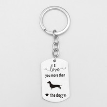 Suteyi Animal Charms Dachshunds Keychain Stainless Steel Enthusiastic Dog Pendant Key Chain Holder Dog Key Accessories Jewelry 2024 - buy cheap