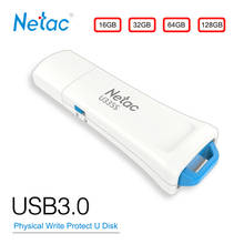 Netac USB Flash Disk 16GB 32G 64GB 128GB USB3.0 Physical Write Protect Switcher Hardware Locked Thumb Drive Disk On Key Pendrive 2024 - buy cheap