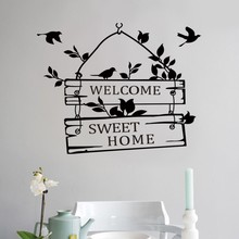 welcome sweet home door sign decoration wall decals decorative vinyl wall stickers for home 2024 - buy cheap