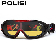 POLISI/зимние сноубордические очки для девочек и мальчиков, Детские Лыжные зимние очки, UV400, анти-туман, желтые линзы, лыжные очки для защиты от ветра 2024 - купить недорого